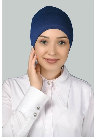 Altobeh Hazır Pratik Geçmeli Uzun Boru Tesettür Bonesi -  Açık Kot