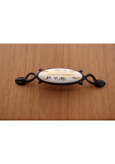 Azimkarhirdavat Porselen Kulp Yeni Zarif Mat Siyah Varak