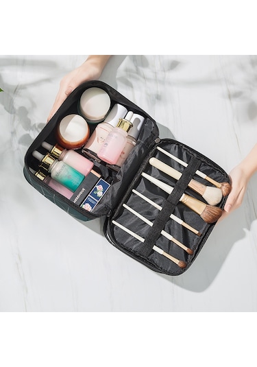 Dekohop Pu Deri İki Bölmeli Makyaj Çantası