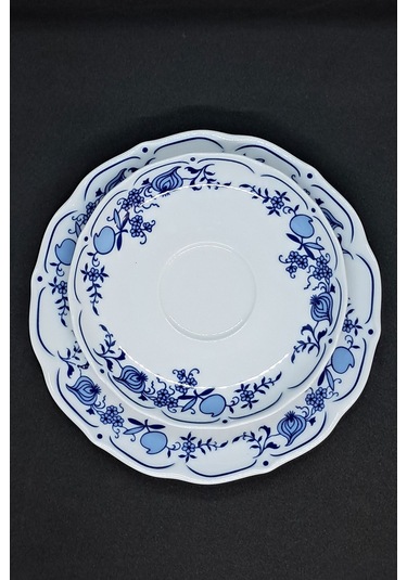 Graff Von Henneberg Saman Desen Duble Vintage Kahve Fincanı 3 Parça 180 Ml Mavi