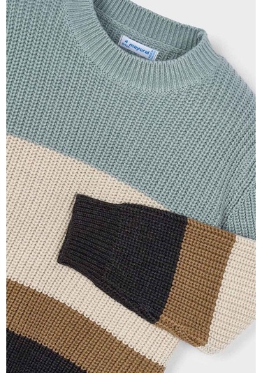 Erkek Çocuk Örgü Kazak - Çok Renkli Mavi