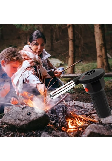 Barbekü Elektrikli Fan Hava Üfleyici Alüminyum Alaşım Barbekü Siyah