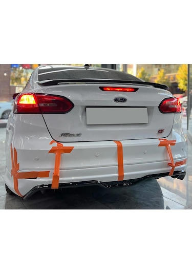 Ford Focus 3.5 Sedan Arka Ek Difüzör Siyah Plastik 2015 2016 2017 2018 Arka-difizör-bodykit-ek