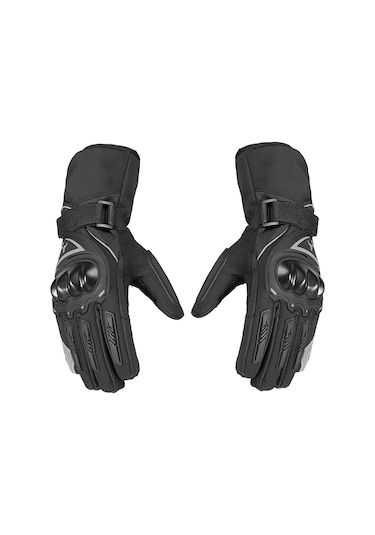 Konesam Kışlık Su Geçirmez Motosiklet Eldiveni - Sıcak Tutan Ve Reflektif Şeritli