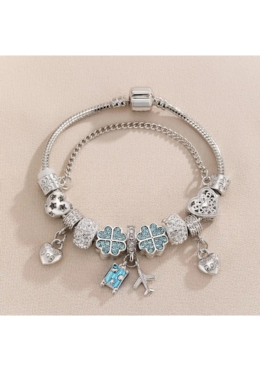 WorldshopMy Dog, Seyahat Temalı Mavi Bileklik