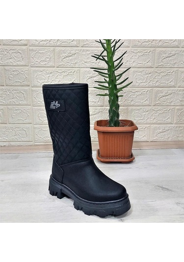 M.p One 3145 Siyah İçi Kürklü Fermuarlı 29cm Kız Çocuk Çizme 001