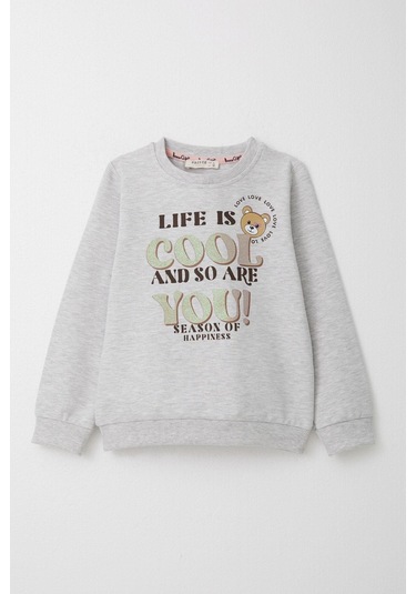 Breeze Kız Çocuk Eşofman Takım Simli Yazı Baskılı Sevimli Ayıcıklı 1.5-5 Yaş, Açık Gri Melanj Açık Gri Melanj Breeze Kız Çocuk Eşofman Takım Simli Yazı Baskılı Sevimli Ayıcıklı 1.5-5 Yaş, Açık Gri Melanj Açık Gri Melanj