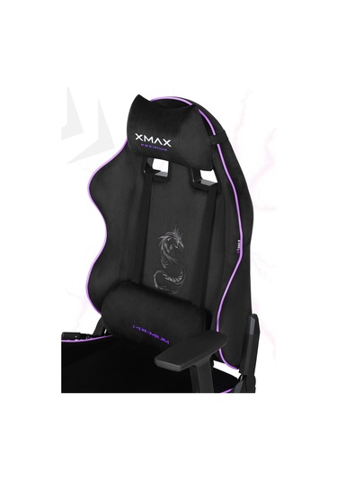 Rio Balerion Terletmez Kadife Kumaş Siyah Gaming Oyuncu Koltuğu - 18 Siyah