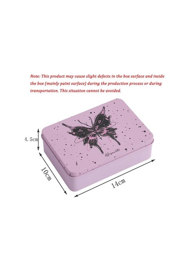 Pembe Ins Tarzı Kız Dıy El Hesabı Etiket Goo Kart Saklama Kutusu Öğrenci Masaüstü Bitirme Yıldız Kartı Depolama Demir Kutu