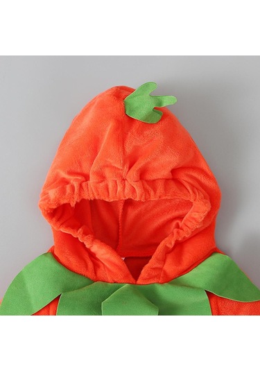 Cadılar Bayramı Balkabağı Bebek Erkek Kız Uzun Kollu Kapşonlu Romper Tulum Cosplay Kostüm Giysileri 0-24 Ay İçin Çok Renkli