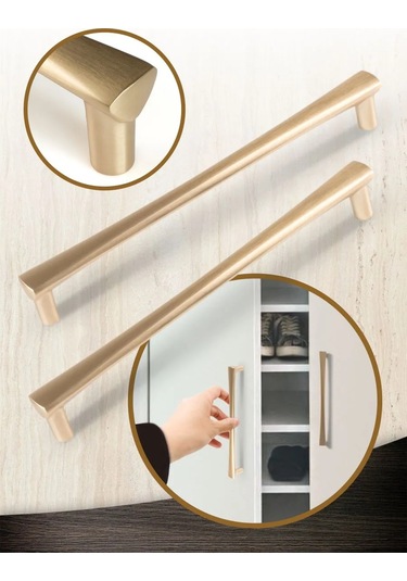 Metalheart Mobilya Kolları 2 Adet Fırça Altın 311460528 Altın Rengi