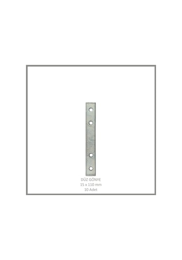 Düz Gönye, Sac Gönye, 15 X 110 Mm 10 Adet Metalik