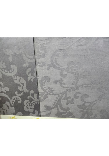 Jakar Pamuk Saten Çift Kişilik Nevresim Takımı Floral Antrasit Antrasit Gri