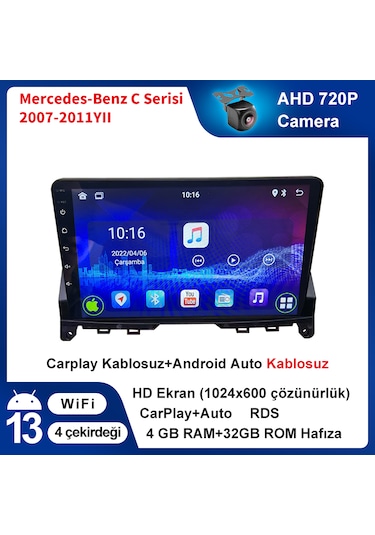 Mercedes-benz C200 Serisi 2007-2011yıl 4gb Ram 32gb Rom Carplay