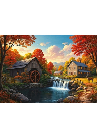 Geyikli Şelale 1000 Parça Puzzle