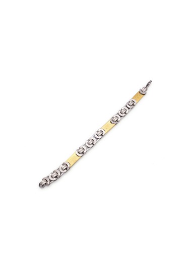 Çelik Kral Erkek Bileklik Eblk-530 Gümüş - Siyah