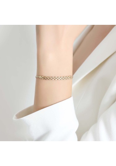 Altın Sade Bileklk BL0012 Sarı Altın