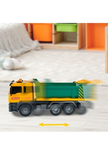 Sesli Işıklı Pilli Damperli Oyuncak Harfiyat Kamyonu