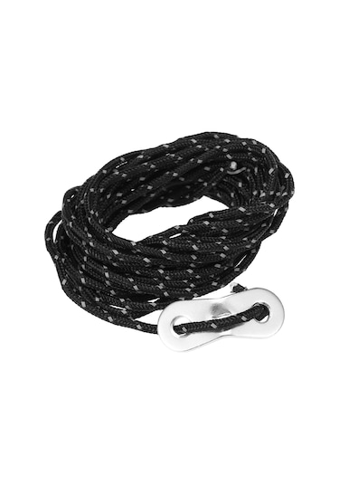 Neevoyu "6'lı Set 3mm Yansıtıcı Çadır İpi - Ayarlanabilir Alüminyum Klipsli Kamp Malzemesi" Siyah