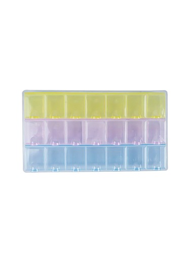 Taşınabilir 7 Günlük Haftalık Hap Ilaç Vitamin Kutusu Kab 21bölme