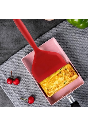 Turuncu Silikon Spatula Pişirme Gereçleri Sığır Eti Yumurta Mutfak Kazıyıcı Geniş Pizza Pişirme Araçları Kürek Yapışmaz Spatula Mutfak