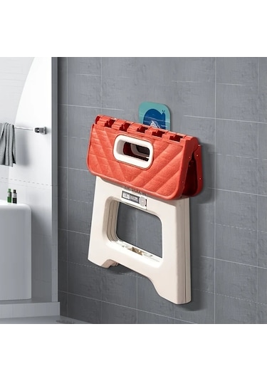 Elmpaly Yeşil Orta Boy Katlanır Plastik Tabure - Ev Ve Ofis İçin Dayanıklı Paspas Basamak Yeşil