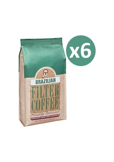 Mehmet Efendi Brazilian Filtre Kahve 250 Gr X 6 Adet Filtre