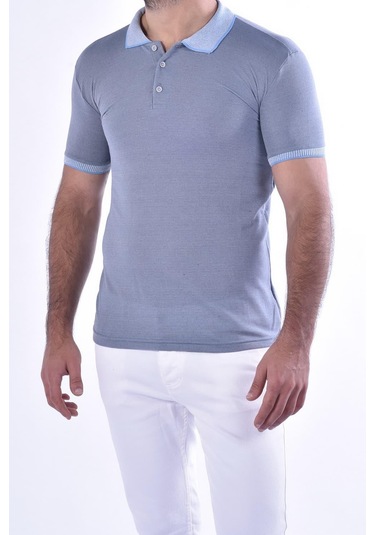 Ts 814 Slim Fit Havacı Mavi Spor T-shirt Mavi