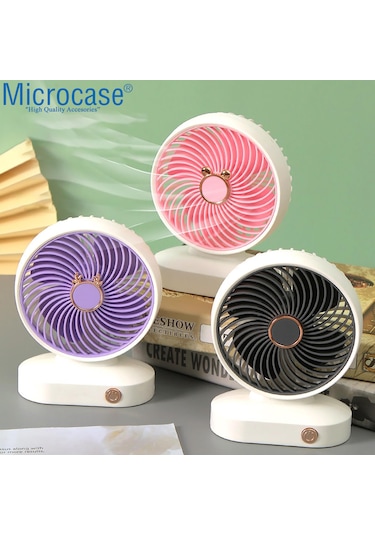 Microcase Fn36 Masaüstü Şarj Edilebilir Taşınabilir Mini Fan - Al5298
