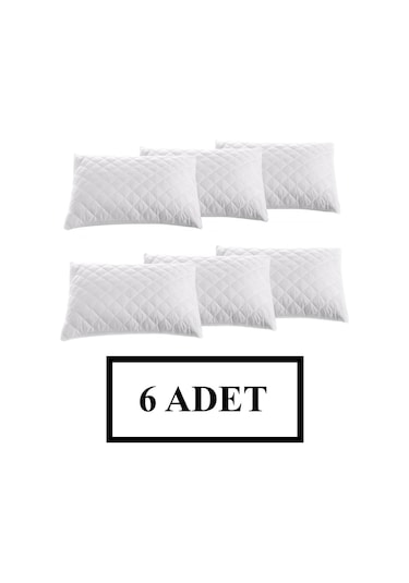 Adarya Home Kapitoneli Fermuarlı Yastık Koruyucu Alez 6 Adet 50 x 70