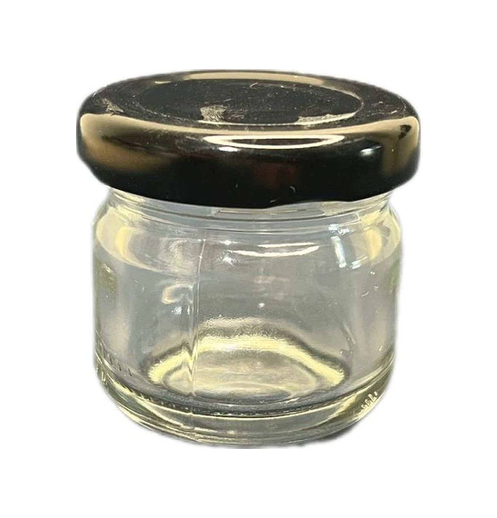 40ml Şeffaf Cam Konserve Kavanozu Siyah Kapaklı, 12 Adet, Cam Kavanoz, Konserve Kavanozu, Reçel Kavanozu, Bal Kavanozu, Saklama Kavanozu