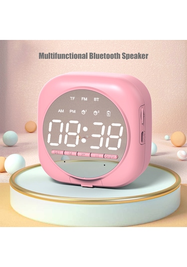 Xindoker Siyah Bluetooth Hoparlör, Led Ayna Ekranlı, Çift Alarm, Tf Kart Oynatma, Geliştirilmiş Ses Kalitesi, Parça Bildirimi, Aydınlatma Seviyesi Ayarlanabilir Hyj-q12