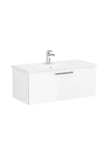 VitrA Root Flat Lavabo Dolabı 100Cm 1 Çekmeceli Parlak Beyaz 68238 Çok Renkli