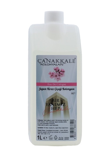 Çanakkale Kolonyaları Japon Kiraz Çiçeği Kolonyası 2 x 1 L