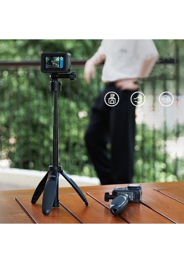 Sones Telesın Mini Selfie Çubuğu Hızlı Çıkarma Tripod 15-40cm Spor Kamerası İçin Ayarlanabilir Braket