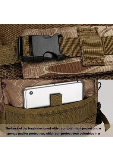 Sones Açık Hava Eğitim Ekipmanları Kamp Sırt Çantası Spor Omuz Çantası 3'lü Dağcılık Çantası Kil Rengi