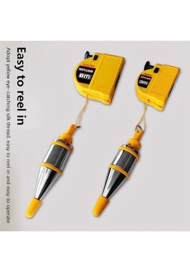 Elmpaly 1 Adet Manyetik Çekül 3 Metre İpliği İle Mimarlar İnşaat Ustaları İçin