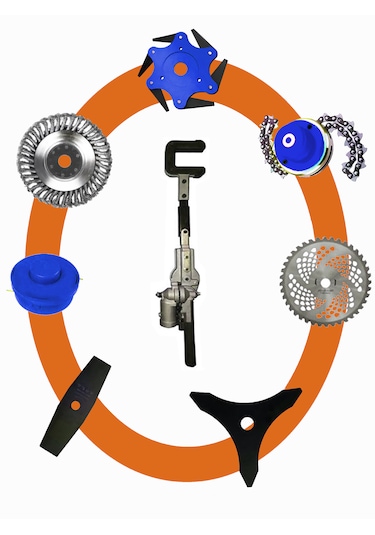 Eisenn Ergo9000 Sırt Tip Benzinli Motorlu Tırpan + Zeytin Badem Hasat Makinesi 9 Parça Özel Set