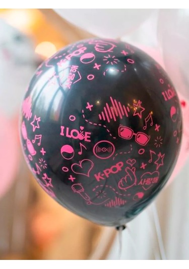 Riota K-pop Anime Balonları 30 Cm 15 Adet 203202502 PEMBE