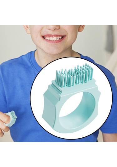 Suntek Çocuklar Parmak Diş Fırçası Erkek Kız Mavi