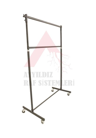 Lüks Çift Katlı Mağaza Standı & Lüks Konfeksiyon Askılıkları & Çift Katlı Askılık Krom