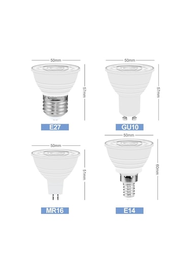 Beyaz Led Rgb Işık E27 Ampul 220 V Akıllı Lamba Gu10 Spot Renkli Lamba E14 Lampe Led Gu5.3 Işık Mr16 Ev Dekor Için Kısılabilir Ampul E27 180