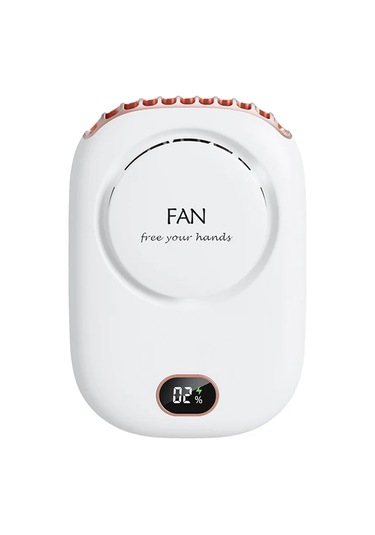 Goldenqian Giyilebilir Kişisel 3 Hızlı Usb Taşınabilir Fan Deskstand Dokunmatik Kontrol Akülü Yapraksız Tasarım İçin Kapalı/açık White