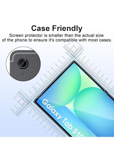 Samsung Galaxy Uyumlu Tab S10 Fe Plus 13.1 İnç Ekran Koruyucu Nano Cam