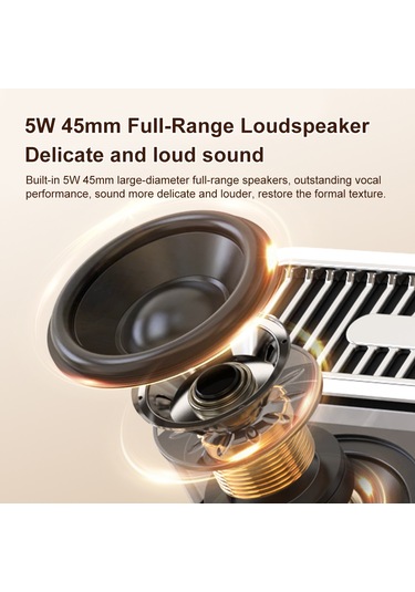 Xindoker Tasarımlı Müzik Çalar, İki Mikrofonlu Taşınabilir Hoparlör, Sarı Renk, Bt 5.3, 800mah Pil, Sd Kart/aux/usb Desteği