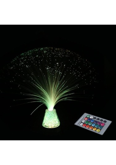 Dancemonkey Çok Renkli Led Fiber Optik Lamba Gece Aynası Çalışan Xmas Uzaktan Kumanda 2 2