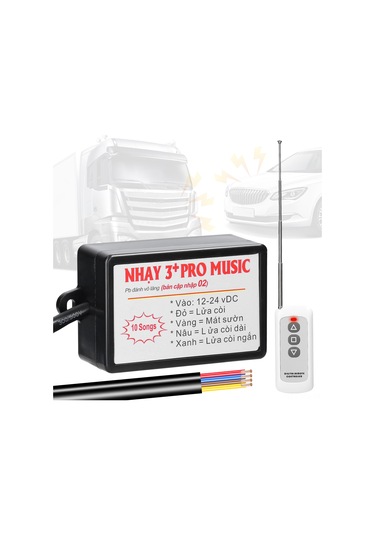 Konesam Araba Klakson Kontrol Cihazı, 10 Farklı Ses Efekti Seçeneği, Ses Seviyesi Ayarlama, Uzaktan Kumanda İle, 12-24v Uyumlu Pil Dahil