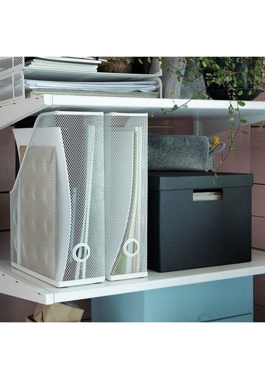 2 Li Dosyalık-Dergilik MeridyenDukkan Beyaz ,Metal Dosya Düzenleme