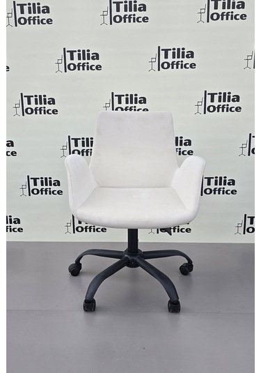 Maki Çalışma Ve Çocuk Koltuğu Siyah Yonca Ayak Beyaz