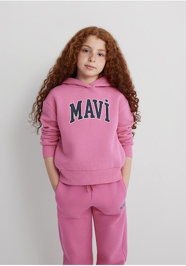 Mavi - Mavi Logo Baskılı Pembe Eşofman Altı 7010000-70982 Pembe